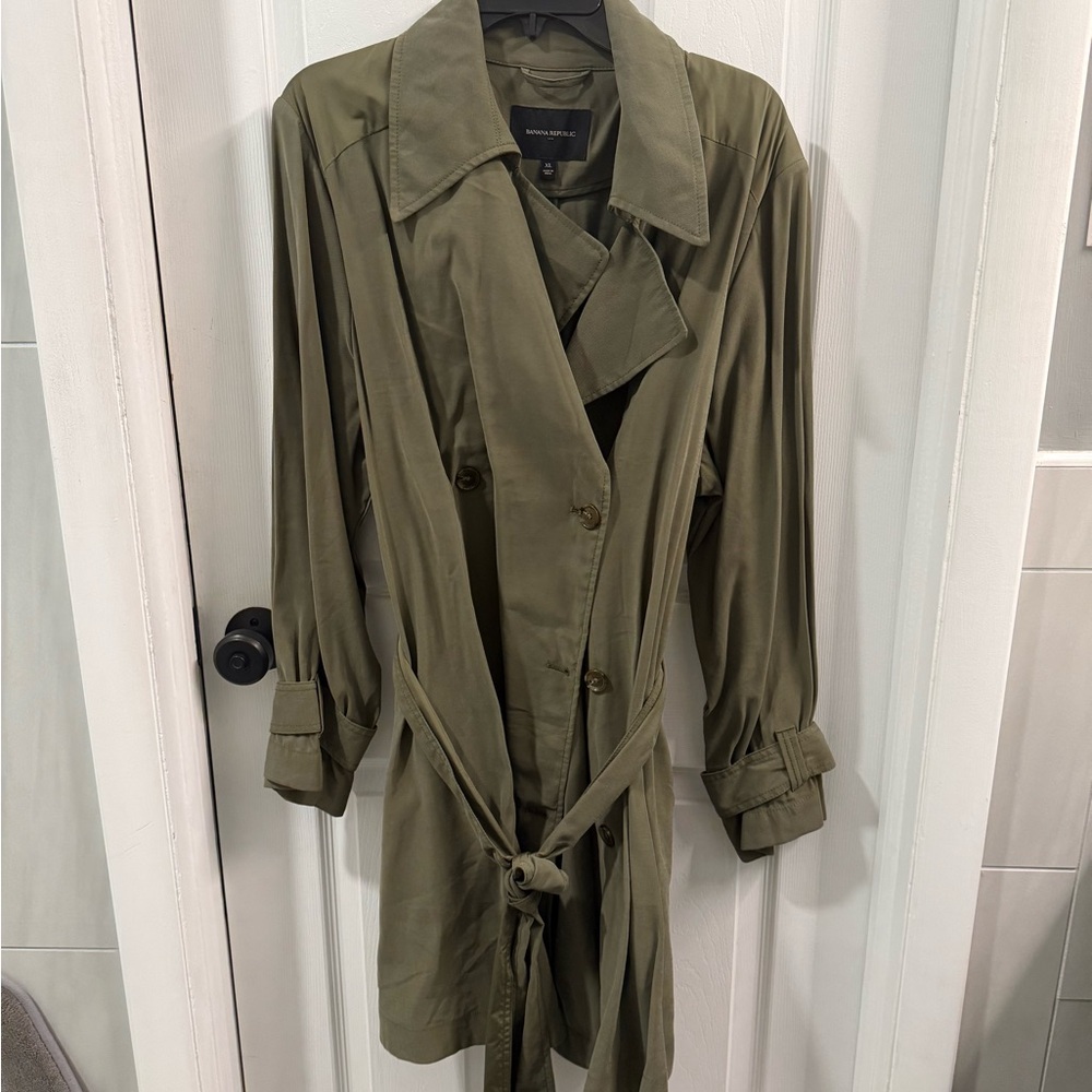 Banana Republic Olive Trench Coat